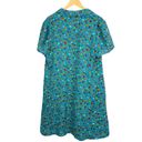 Kathie Lee Collection Vintage  90s Colorful Blue Mini Shirt Dress Size 16 Photo 2