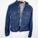 Levi's  Dark Wash Blue 100% Cotton Denim Jean Trucker Jacket Women's Size Small S Photo 8