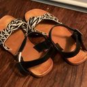 Bamboo B + W abstract print sandals Photo 1