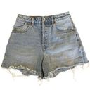 Rolla's  - High Waist Cut Off Shorts in Light Wash Blue Photo 0