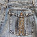 DKNY  Blue Embroidered Patterned Soho Jeans Photo 7