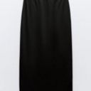 ZARA NWOT  Cotton High Waisted Black Knee Length Skirt Size S Photo 1