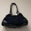 Buckle Black Faux Fur Double Strap Shoulder Bag with  Photo 1