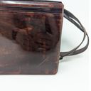 American Vintage Vintage Ipes New Line Lucite and Leather Tortoise Look Accordion Bag Brown Photo 15