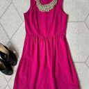 J.Crew  Pink Sleeveless Crew Neck Flare Dress Sz Small Photo 0