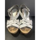 Guess  WOMEN'S WHITE LEATHER WEDGE SANDALS SIZE 6.5 Photo 1