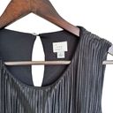 A New Day  Accordion Pleated Blouse Sz L Shiny Satin Roaring 20s Costume Feminine Photo 9