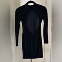 Klassy Network  Black Mock Neck Open Back Dress Size Small Photo 3