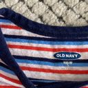 Old Navy  Women’s Red, White, and Blue Horizontal Striped Short Sleeve T Shirt Photo 1