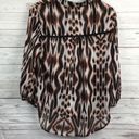 Ro & De  Sheer Animal Print Blouse Photo 5