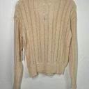 ASTR The Label Cream Wrap Front Pointelle Sweater Medium NWT Photo 4