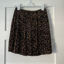 J.Crew  - Leopard Animal Print Lined Pleated Mini Skirt Size 2 100% Polyester. Photo 1