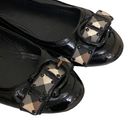 Burberry  Nova Black Patent Leather Plaid Buckle Ballet Flat Photo 4