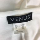 Venus  White V Neck Gold Cutout Strappy Sleeve Short Sleeve Tee T Shirt L Photo 7