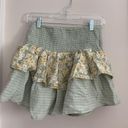 American Eagle Mixed Print Tiered Mini Skirt Photo 0