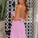 Beginning Boutique NWT  Pink Crochet Mini Dress. Size 2 Photo 3