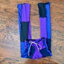 Edge Sherris NY Pants Patchwork Drawstring Lettuce  Blue Purple Size Small NWOT Photo 4