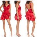 Bronx and Banco  Paloma Belted Silk Mini Dress in Red Photo 1