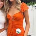 ZARA Orange Mini Dress Photo 0