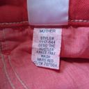 ma*rs NWT Mother Hustler Ankle Fray in  Red High Rise Bootcut Crop Jeans 25 Photo 7