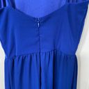 Dee Elle Blue Chiffon Maxi Dress with Front Slit Sheer Women's Small Photo 6