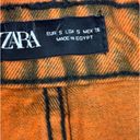 ZARA Super Stretch Jeans Short Mini Skirt - Size Small - Orange Denim Photo 2