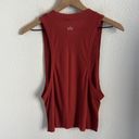 Alo Yoga Alo Lightweight Ribbed Muscle Tank Arm Drop Raw Hem Medium Photo 1