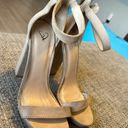 Lulus Ankle Strap Chunky Nude Heel Tan Size 5.5 Photo 0