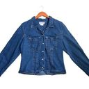 Vintage 90's Y2K Stonebridge Western Pearl Snap Medium Blue Denim Jean Jacket Size 14 Photo 0