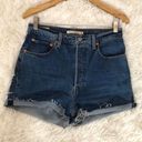 Levi's  ribcage denim shorts in dark blue Photo 0