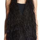 Elizabeth and James  Xiomara Ostrich Feather Vest in Black Photo 0