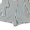 ZARA  Trafaluc Black White Stripe Shorts Paper Bag High Waist w/ Belt Size Small Photo 3