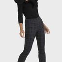 Joseph Ribkoff  Split Hem Houndstooth & Plaid Skinny Stretch Pants Trousers Photo 0