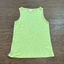 J.Jill  Pure Jill Lime Green 100% Linen Loose Fit Tank Top Size Small Photo 0