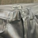 Abercrombie Silver Leather Pants Size 24 Photo 1