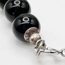 Onyx Vintage Black  Sterling Silver Statement Necklace Beaded Western Bohemian Photo 5