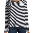 Rag and Bone Jean Camden Black & White Striped Long Sleeve Tee  Photo 0