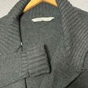 Athleta  Size Large Grey Wool Blend Asymmetrical Zipper Front Cardigan Photo 1