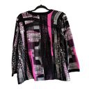 Bob Mackie Wearable Art purple graphic design cardigan women's size 1x Photo 1