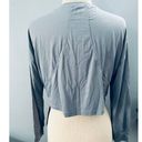 Halara  Long Sleeve Cropped Dropped Shoulder Sports Top Baby Blue Small HT29 Photo 7