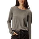 Vince Buck Mason Women 100% Cotton Straight Hem Long Sleeve  Wash Black Large Photo 0