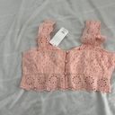 Miss Selfridge  pink eyelet crop top Photo 3