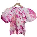 A New Day  Pink Tie Dye Puff Sleeve Top Blouse Size Medium Photo 3