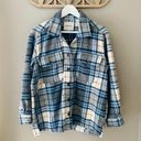 Thread and Supply  Plaid Button Top Blue Sz Small Photo 0