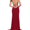 La Femme Simple Jersey Gown/Prom Dress with Lace-Up Back Size 12 Photo 2