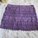 American Eagle New Lavender crochet tiered mini skirt, size 6 Photo 2