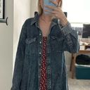 American Eagle Oversized Distressed Denim Shirt  Photo 0