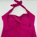 Swimsuit For All  Fuschia Pink Halter Ruched Sides One Piece Bathing Suit Size 12 Photo 1