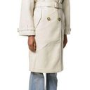 Apparis Kiera Faux Leather Trench Coat in Ivory Large Photo 13