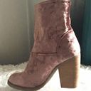 sbicca  Crushed Velvet Fold-over Block Heel Booties Photo 2